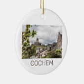 Cochem Moselle Panorama Germany Souvenir Keramisch Ornament (Rechts)