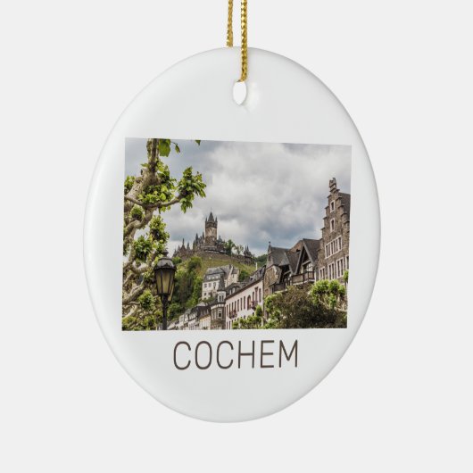 Cochem Moselle Panorama Germany Souvenir Keramisch Ornament (Rechts)