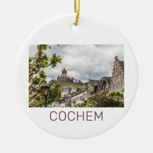 Cochem Moselle Panorama Germany Souvenir Keramisch Ornament