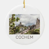 Cochem Moselle Panorama Germany Souvenir Keramisch Ornament (Achterkant)
