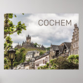 Cochem Moselle Panorama Germany Souvenir Poster (Voorkant)