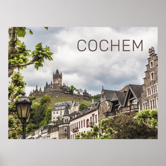 Cochem Moselle Panorama Germany Souvenir Poster (Voorkant)