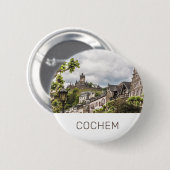 Cochem Moselle Panorama Germany Souvenir Ronde Button 5,7 Cm (Voorkant /achterkant)