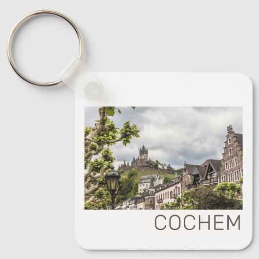 Cochem Moselle Panorama Germany Souvenir Sleutelhanger (Voorkant)