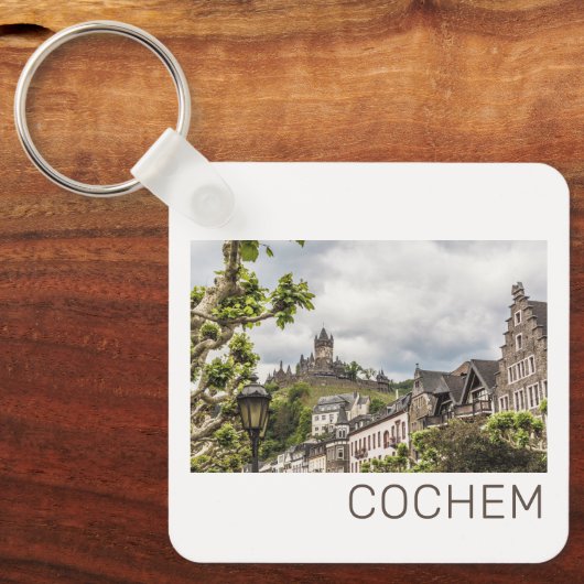 Cochem Moselle Panorama Germany Souvenir Sleutelhanger (Voorkant)