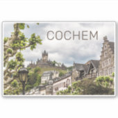 Cochem Moselle Panorama Germany Souvenir Sticker (Voorkant)