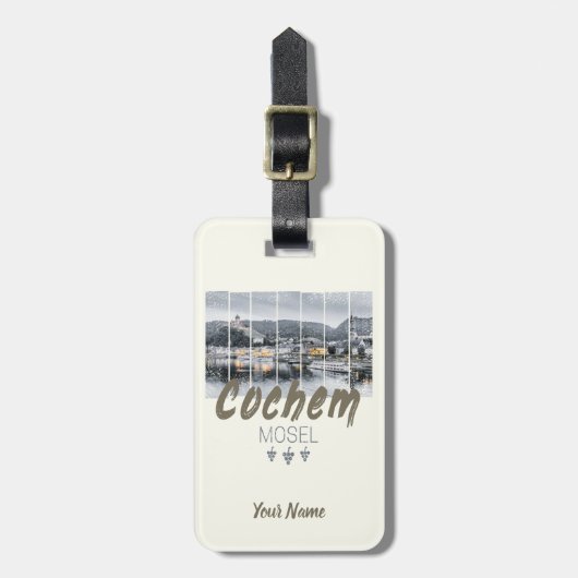 Cochem op de Moselle Germany Souvenir Bagagelabel (Voorkant verticaal)