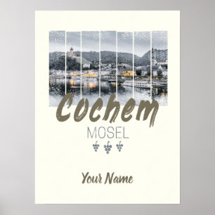Cochem op de Moselle Germany  Souvenir Poster