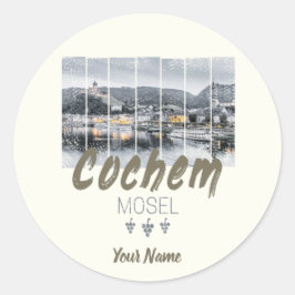 Cochem op de Moselle Germany Souvenir Ronde Sticker