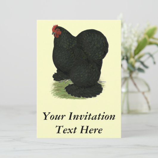 Cochin: Black Hen Kaart (Staand voorkant)