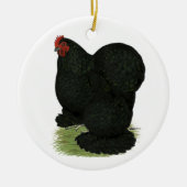 Cochin: Black Hen Keramisch Ornament (Voorkant)