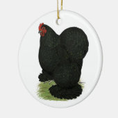Cochin:  Black Hen Keramisch Ornament (Links)