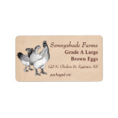 Cochin Chickens Ei Carton Label (Voorkant)