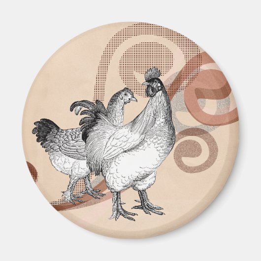  Cochin Chickens Magneet (Voorkant)