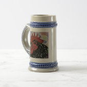 Cochin:  Decoratieve roestkop Bierpul (Voorkant links)