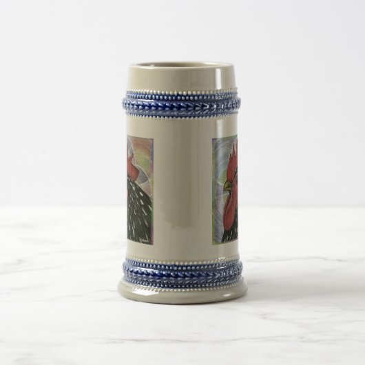 Cochin:  Decoratieve roestkop Bierpul (Center)