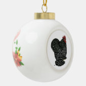 Cochin: gebotteld rooster keramische bal ornament (Links)