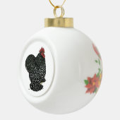 Cochin: gebotteld rooster keramische bal ornament (Rechts)