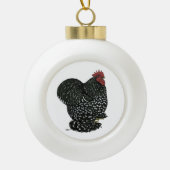 Cochin: gebotteld rooster keramische bal ornament (Voorkant)
