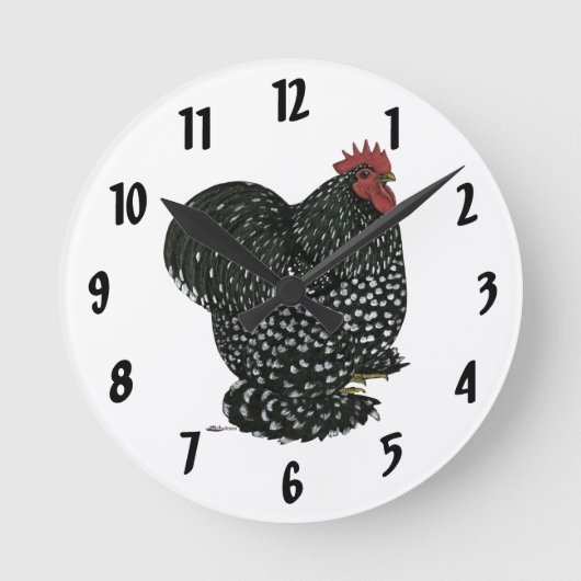 Cochin: gebotteld rooster ronde klok (Voorkant)