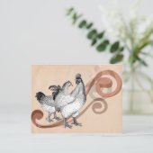  cochin kippen briefkaart (Staand voorkant)