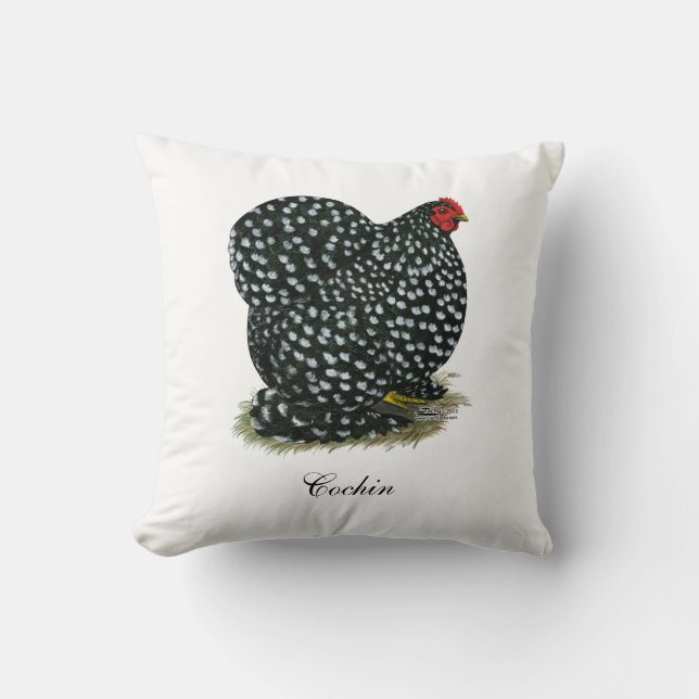 Cochin Mottled Hen Kussen (Voorkant)