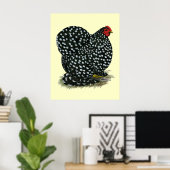 Cochin Mottled Hen Poster (Thuiskantoor)