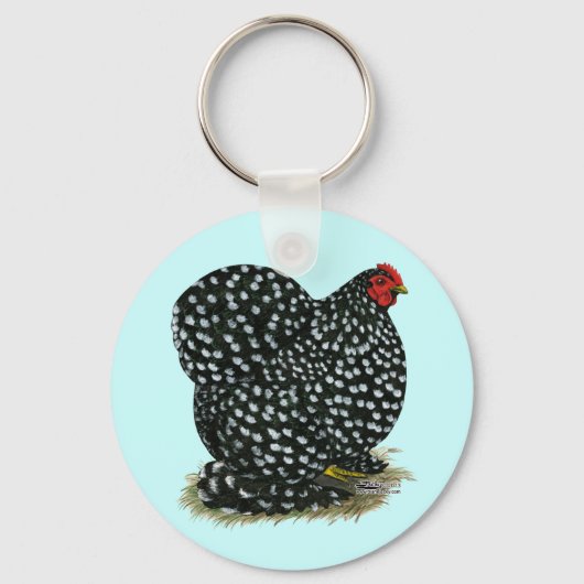 Cochin Mottled Hen Sleutelhanger (Voorkant)