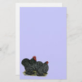 Cochin Mottled kippen Briefpapier (Voorkant / Achterkant)