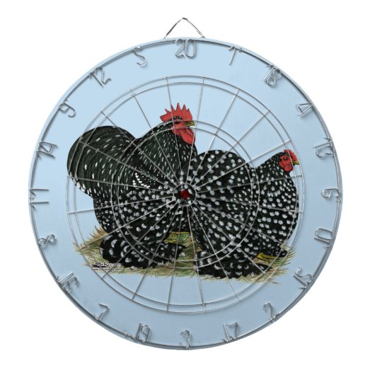 Cochin Mottled kippen Dartbord (Voorkant)