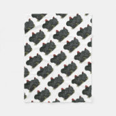 Cochin Mottled kippen Fleece Deken (Voorkant)