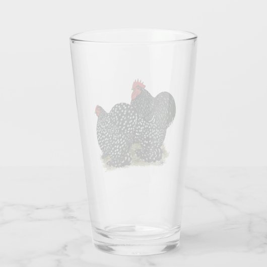 Cochin Mottled kippen Glas (Achterkant)