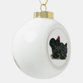 Cochin Mottled kippen Keramische Bal Ornament (Links)