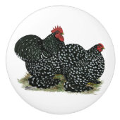 Cochin Mottled kippen Keramische Knop (Voorkant)