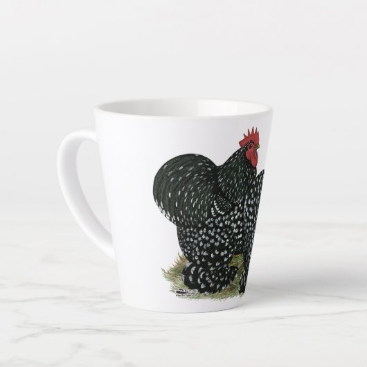 Cochin Mottled kippen Latte Mok (Linkerhoek)