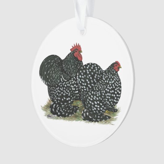 Cochin Mottled kippen Ornament (voorkant)