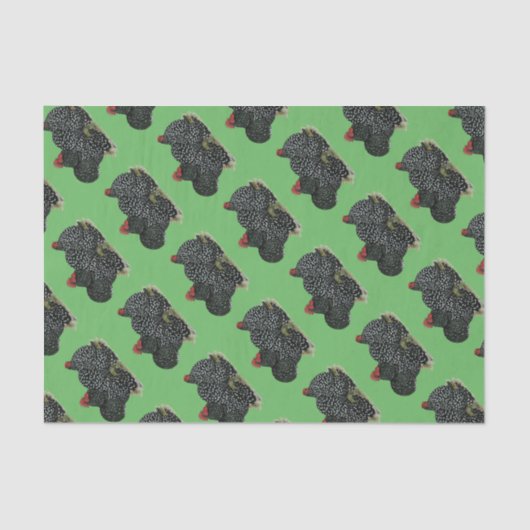 Cochin Mottled kippen Tissuepapier (Voorkant)