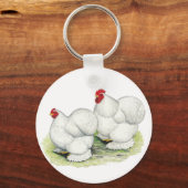 Cochin: witte balken sleutelhanger (Voorkant)