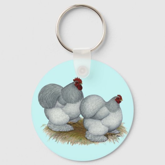 Cochin: Zelfblauw Sleutelhanger (Voorkant)