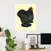 Cochin: Zwarte Mottle Poster (Thuiskantoor)