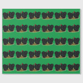 Cochins Black Bantam Pair Cadeaupapier (Vlak)