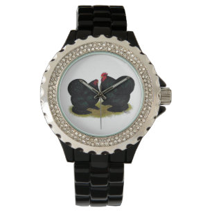 Cochins Black Bantam Pair Horloge