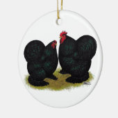 Cochins Black Bantam Pair Keramisch Ornament (Links)