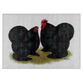 Cochins Black Bantam Pair Snijplank (Voorkant)