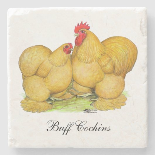 Cochins Buff Pair Stenen Onderzetter (Voorkant)