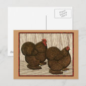 Cochins: getextureerde rode balken briefkaart (Voorkant / Achterkant)