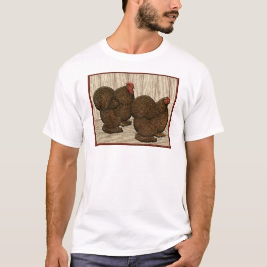 Cochins: getextureerde rode balken t-shirt (Voorkant)