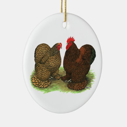 Cochins_Gold_Lace_2 Keramisch Ornament (Rechts)