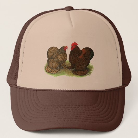 Cochins: Golden-laced Trucker Pet (Voorkant)