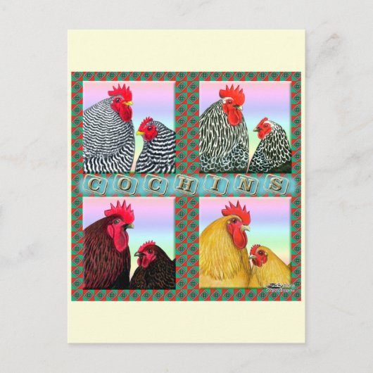 Cochins Vier kleuren Briefkaart (Voorkant)